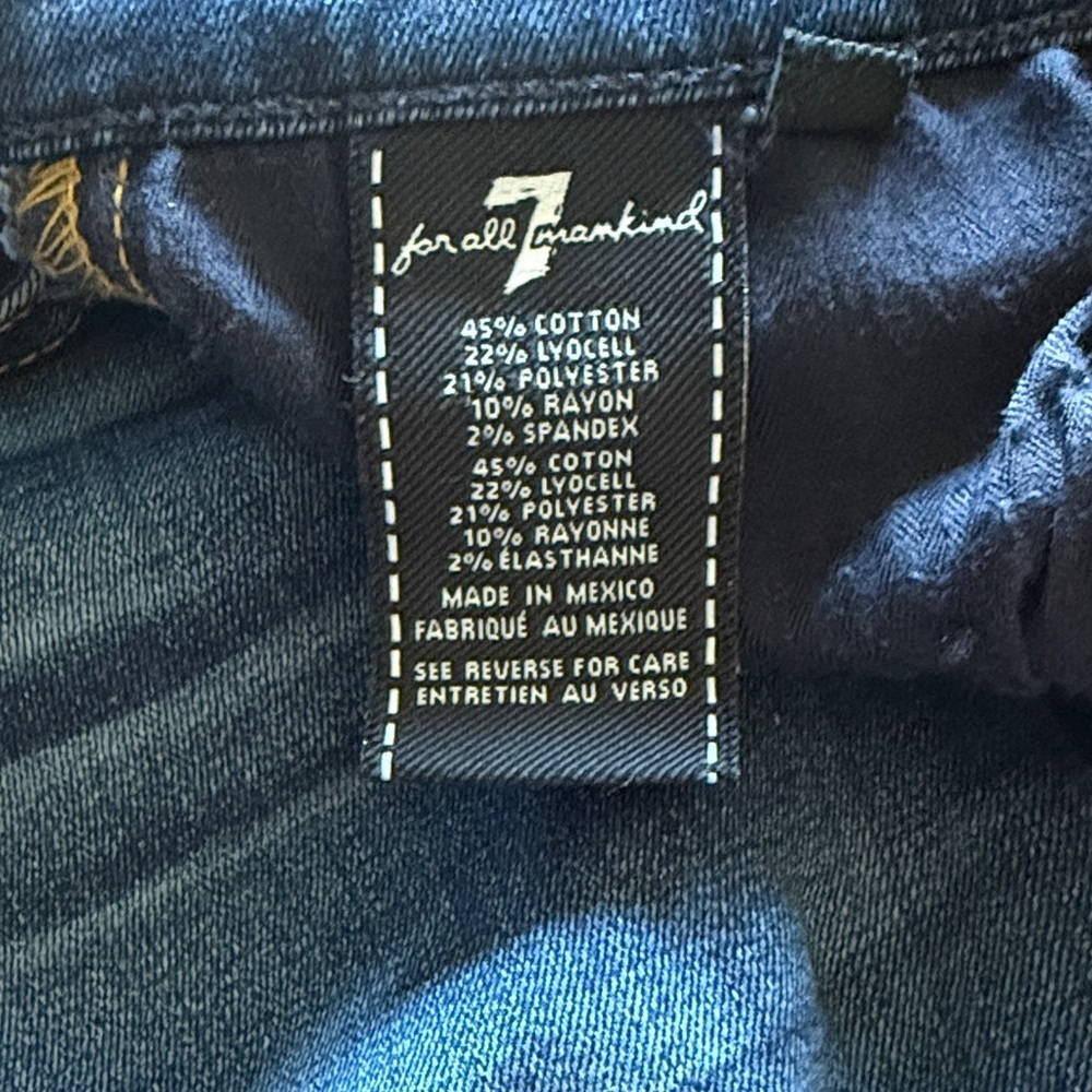 7 For All Mankind Dark Blue Skinny Jeans - Picture 3 of 6